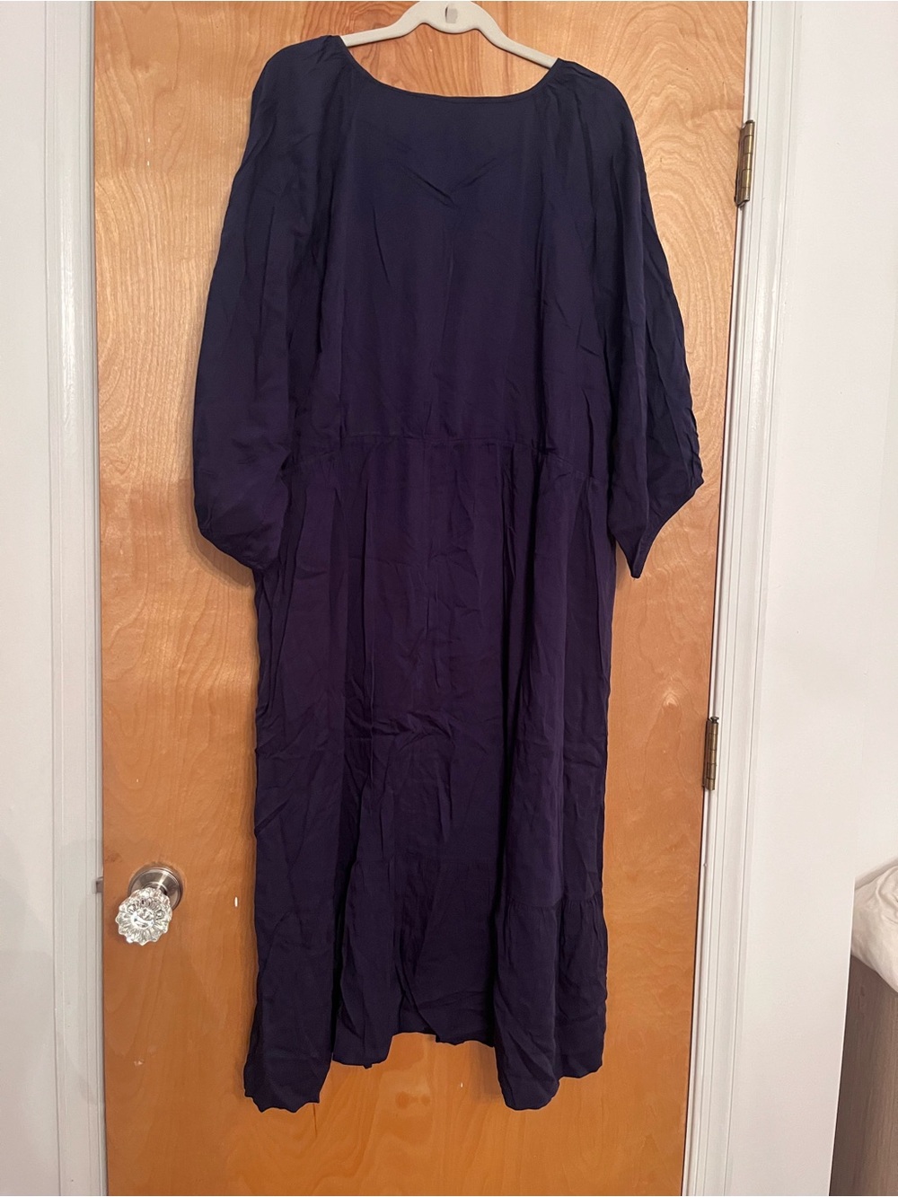 BloomChic Navy Embroidered Midi Dress with Pink & White Accents - Picture 5 of 5
